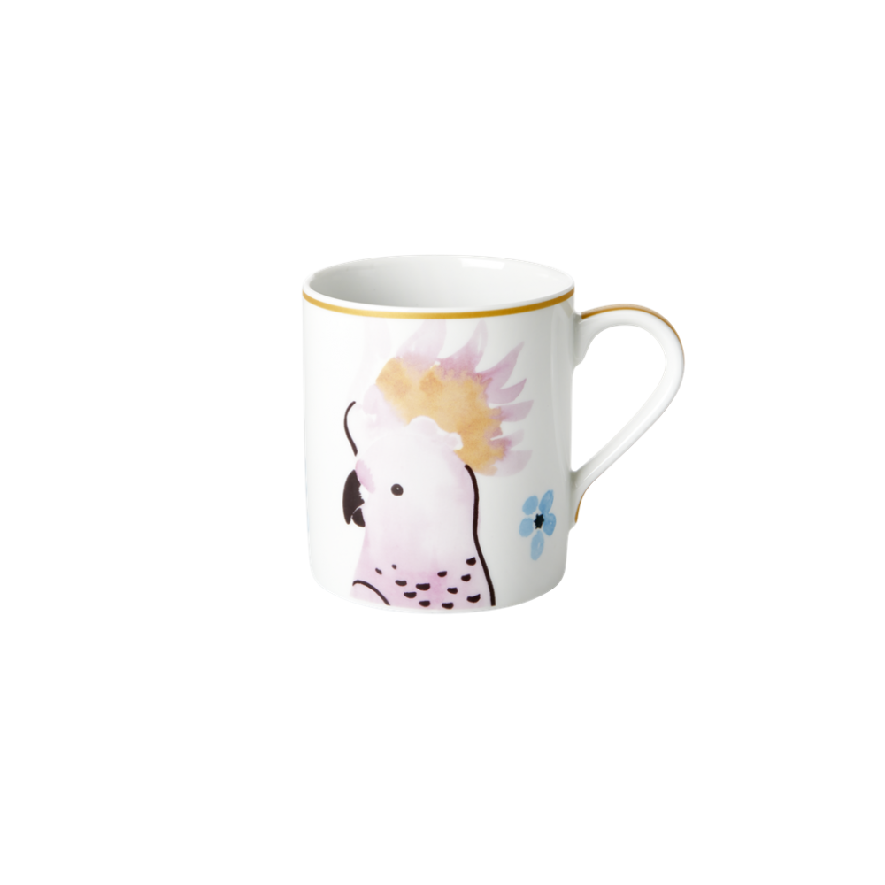 Porcelain Mug With Cockatoo Print By Rice DK